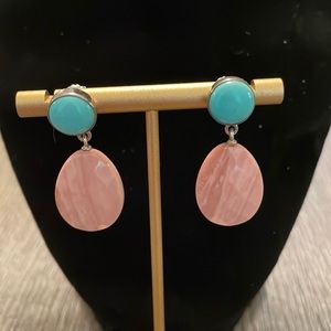 Opal and turquoise earrings